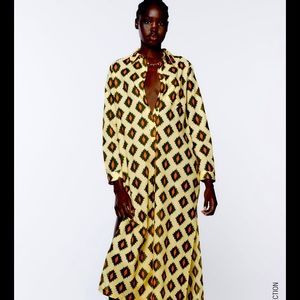 ZARA Printed MIDI dress